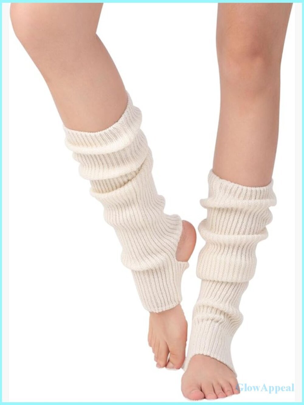 Knitted Stirrup Leg Warmers Extra Soft Long Legwarmers for Yoga Dance